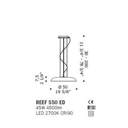 Подвесной светильник De Majo REEF S50 ED 0REEF0S50