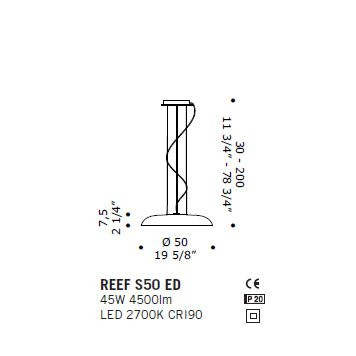 Подвесной светильник De Majo REEF S50 ED 0REEF0S50