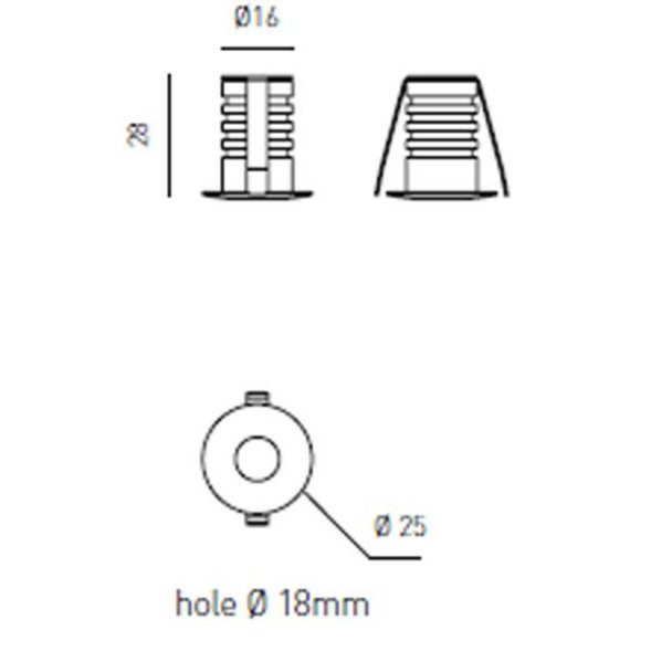 Спот (точечный светильник) Axo light Picus PICUS RECESSED DOWNLIGHT 501 02