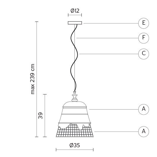 Подвесной светильник Karman Domenica SE102 1O INT