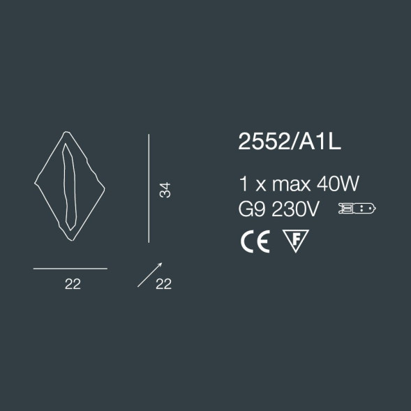 Настенно-потолочный светильник Bellart Alaska 2552/A1L 04/V03