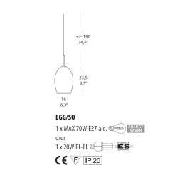 Подвесной светильник Morosini Egg SO 0164SO04BLIN x 3 + SYS-011000A