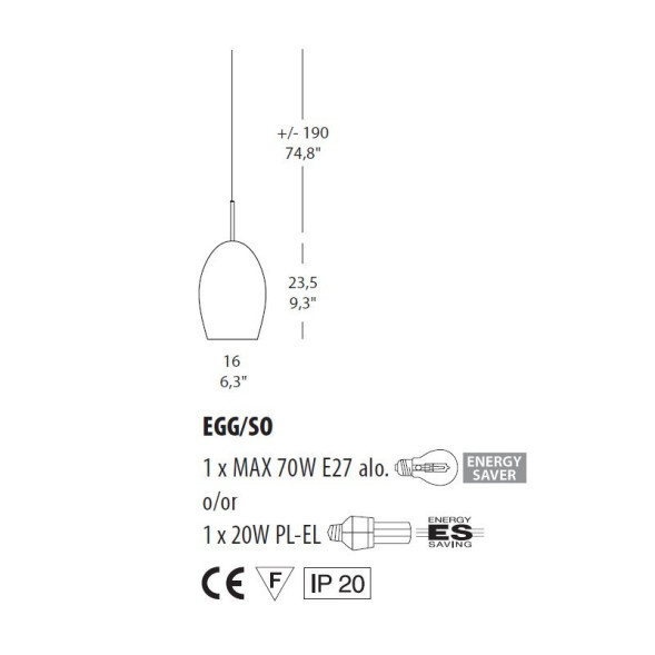 Подвесной светильник Morosini Egg SO 0164SO04BLIN x 3 + SYS-011000A