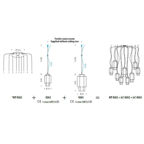 Подвесной светильник Sylcom Casa Blanca 0262 AMT + KIT 0262