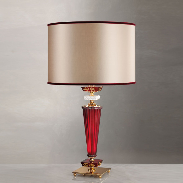 Настольная лампа Euroluce Museum LG1 Shiny gold ruby