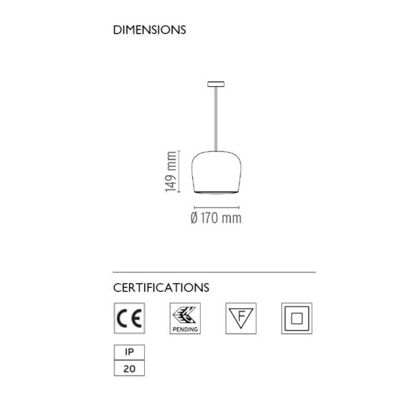 Подвесной светильник Flos AIM Small Fix White F0098009