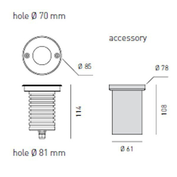 Спот (точечный светильник) Axo light Pleton 20 532 03