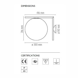 Бра Flos IC Lights C/W 2 Brushed brass F3179059