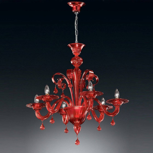Люстра Vetri Lamp 911/6 Rosso