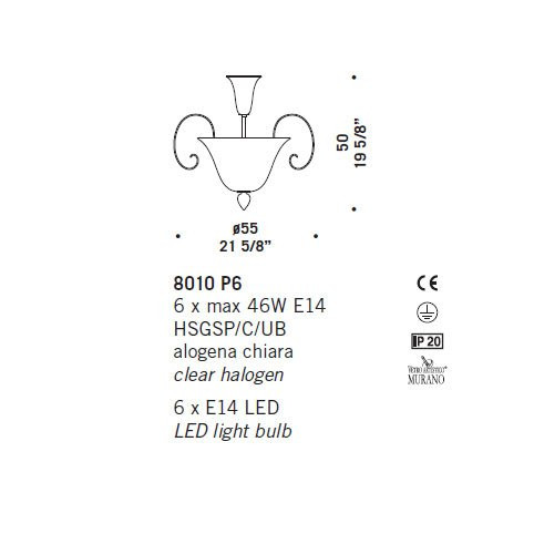 Потолочный светильник De Majo 8010 P6 080100P00