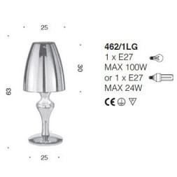 Настольная лампа IDL Glamour 462/1LG bronze