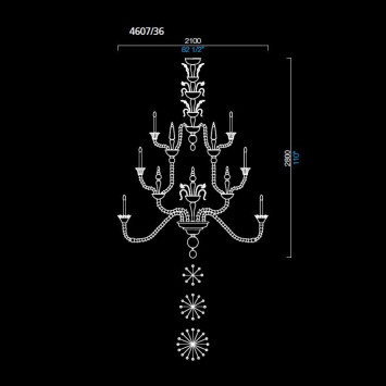Люстра Barovier&amp;Toso 4607 4607/36/PC
