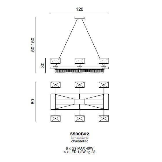 Люстра Beby Group Crystal dream 5500B02 Chrome White Swarovski
