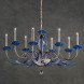 Люстра Euroluce Bora L8 Nichel Blue