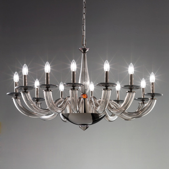 Люстра Euroluce Olympia L12 nickel Fume