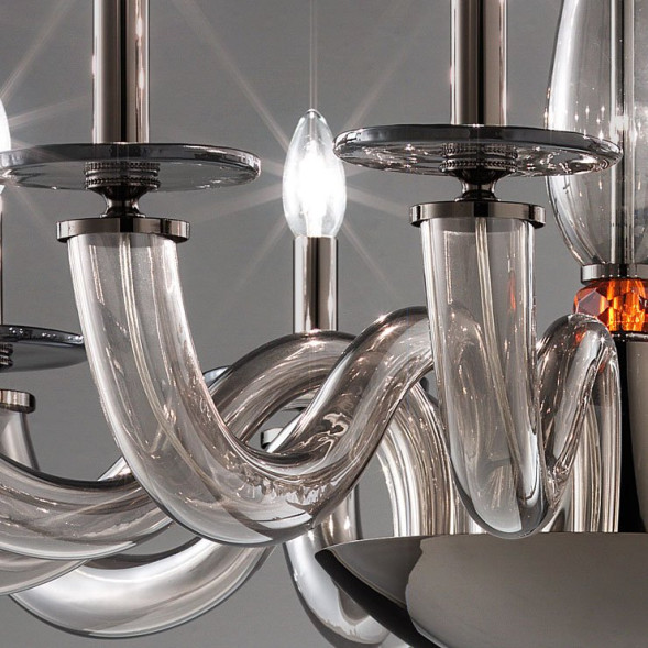 Люстра Euroluce Olympia L12 nickel Fume