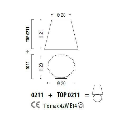 Настольная лампа Sylcom Emisphera 0211 TOP + TOP 0211 WE
