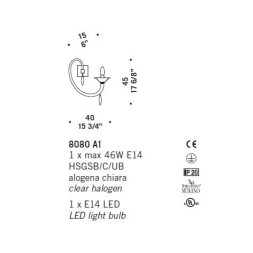 Бра De Majo 8080 A1 080800A00