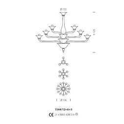 Люстра Sylcom Corner 1544/12+6+3 D BLAV.AV