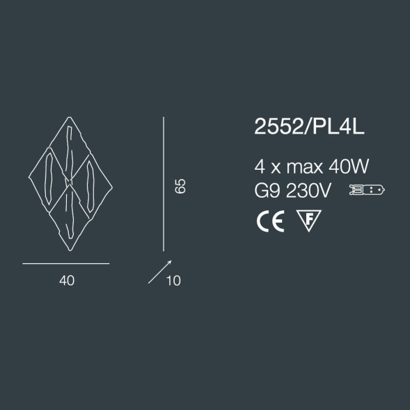 Настенно-потолочный светильник Bellart Alaska 2552/A4L 04/V08