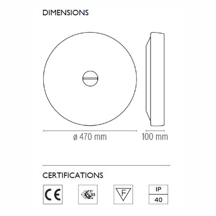 Настенно-потолочный светильник Flos Button HL F3190009