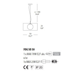 Подвесной светильник Morosini Fog SO 50 0200SO08BIIN