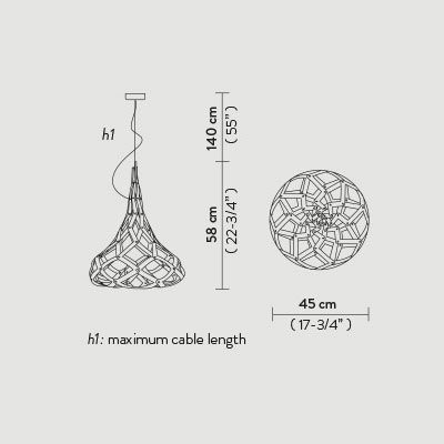 Подвесной светильник Slamp Supermorgana SUSPENSION MIRROR/BL SMO76SOS0000BS000
