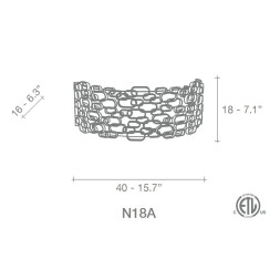 Настенный светильник Terzani Glamour N18A E8 C8