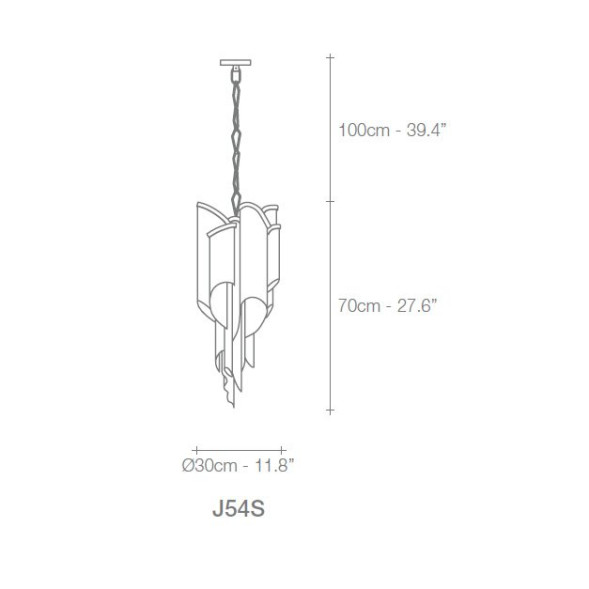 Подвесной светильник Terzani Stream J54S E7 C8
