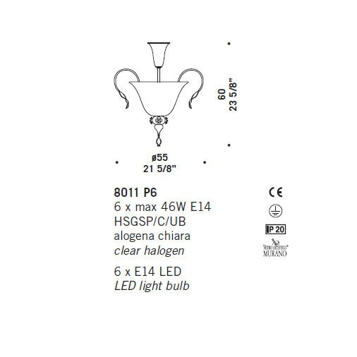 Потолочный светильник De Majo 8011 P6 080110P01