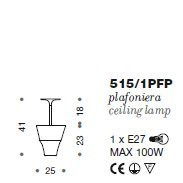 Потолочный светильник IDL Lume 515/1PFP light gold