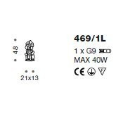 Настольная лампа IDL Corten 469/1L brown corten