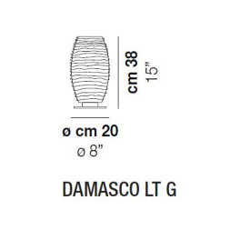 Настольная лампа Vistosi Damasco LT G E27 CR/TO NI