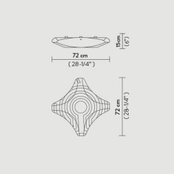 Потолочный светильник Slamp Venti CELING LARGE VEN59PLF0003__VEN