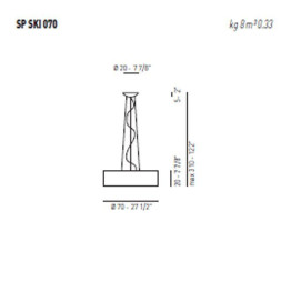Подвесной светильник Axo Light Skin SP SKI 070 Arancio/Bianco SPSKI070E27ARBC