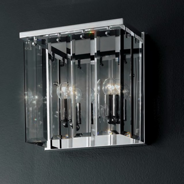 Настенный светильник IDL Roma 359/2A chrome + GREY without engraving