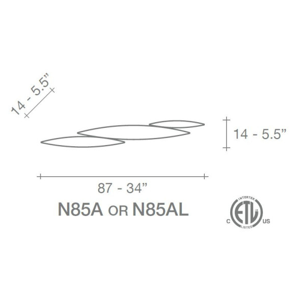 Настенный светильник Terzani I Lucci Argentati N85A H4 C8 LB