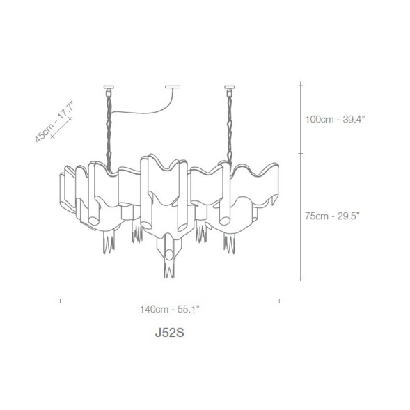 Подвесной светильник Terzani Stream J52S E7 C8