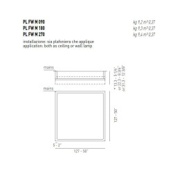 Потолочный светильник Axo Light Lightecture Framework PL FW M 090 PLFWM090FLEBCXX