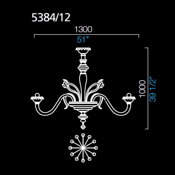 Люстра Barovier&amp;Toso Agadir 5384/12/DO