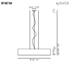 Подвесной светильник Axo Light Skin SP SKI 160 Argento/Bianco SPSKI160E27ARBC