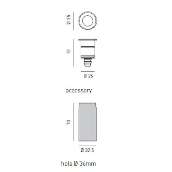 Спот (точечный светильник) Axo light Pontanus PONTANUS IN-GROUND LUMINAIRE 529 03