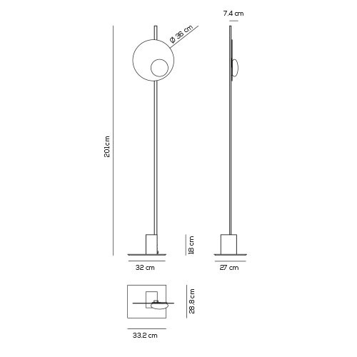 Напольный светильник Axo Light Kwic PT KWIC 36 NE XX LED