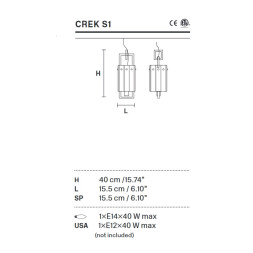 Подвесной светильник Masiero Crek S1