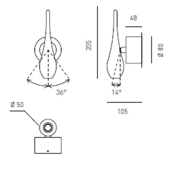 Бра Axo light Stilla STILLA WALL LAMP 100 04