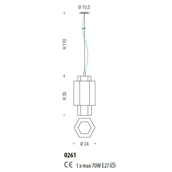 Подвесной светильник Sylcom Casa Blanca 0261 CR