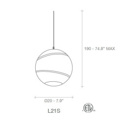Подвесной светильник Terzani Bond L21S H7 F1