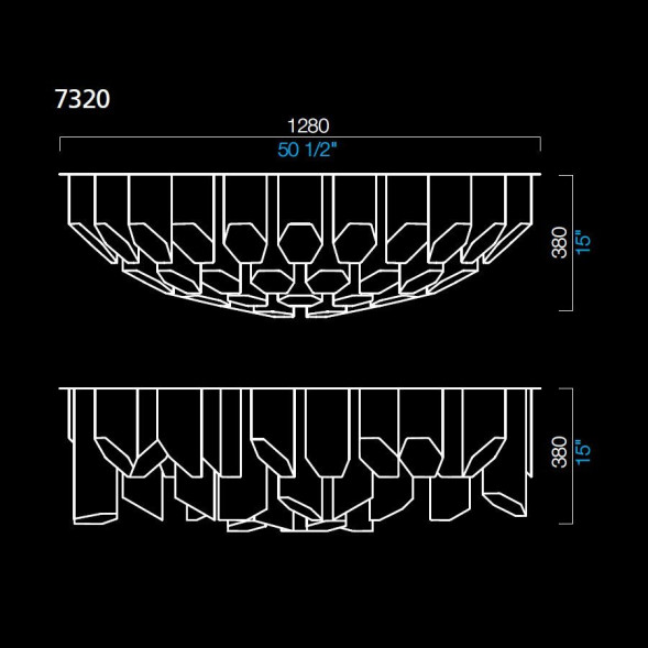 Потолочный светильник Barovier&amp;Toso Trim 7320/CC
