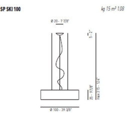 Подвесной светильник Axo Light Skin SP SKI 100 Marrone / bianco SPSKI100E27MABC