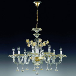 Люстра Vetri Lamp 922/8 Cristallo/Oro 24Kt